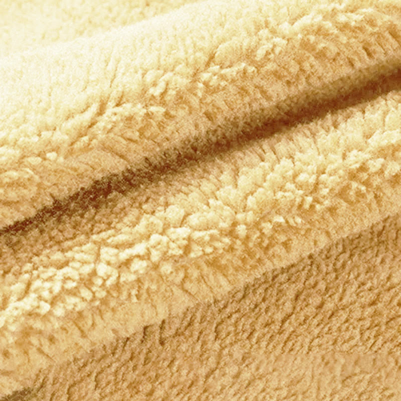 Women's Funny Abstract Cartoon Cat Face Print Fleece Jacket - image 4