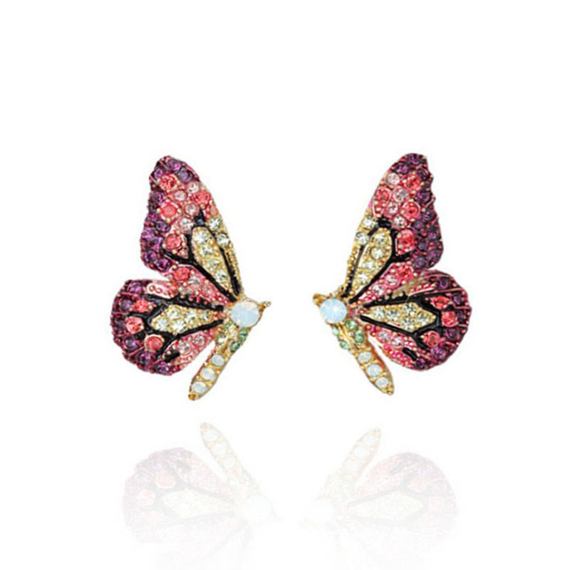 Fashion Butterfly Earrings - Purple - one size - image 2