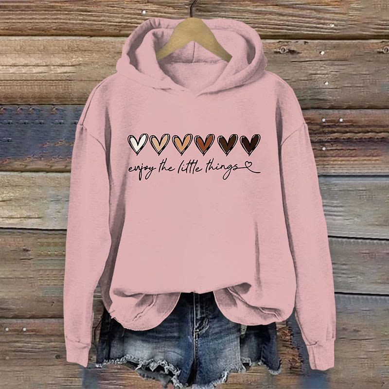 Valentine's Day Heart Painting Long Sleeve Hoodie - Pink - 8XL - image 1