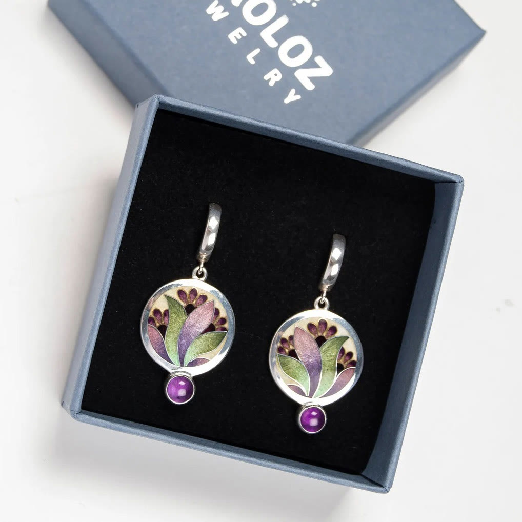 Colorful Floral Earrings - image 3