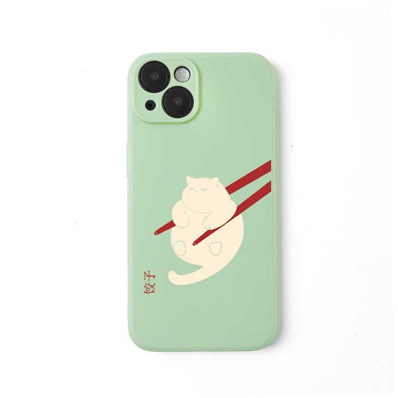 Cat Dumpling Art Print Phone Case - Green - iPhone 16 Pro Max - image 2