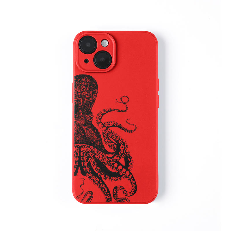 Japanese Art Octopus Print Phone Case - Red - iPhone 16 Pro Max - image 6