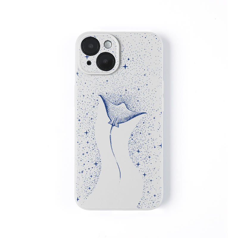 Starry Spotted Eagle Rays Print Phone Case - White - iPhone 16 Pro Max - image 3