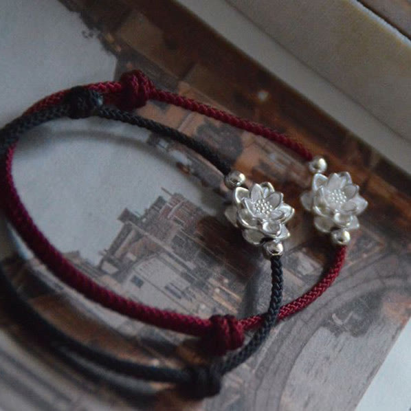 Delicate Lotus Braided Bracelet - image 1
