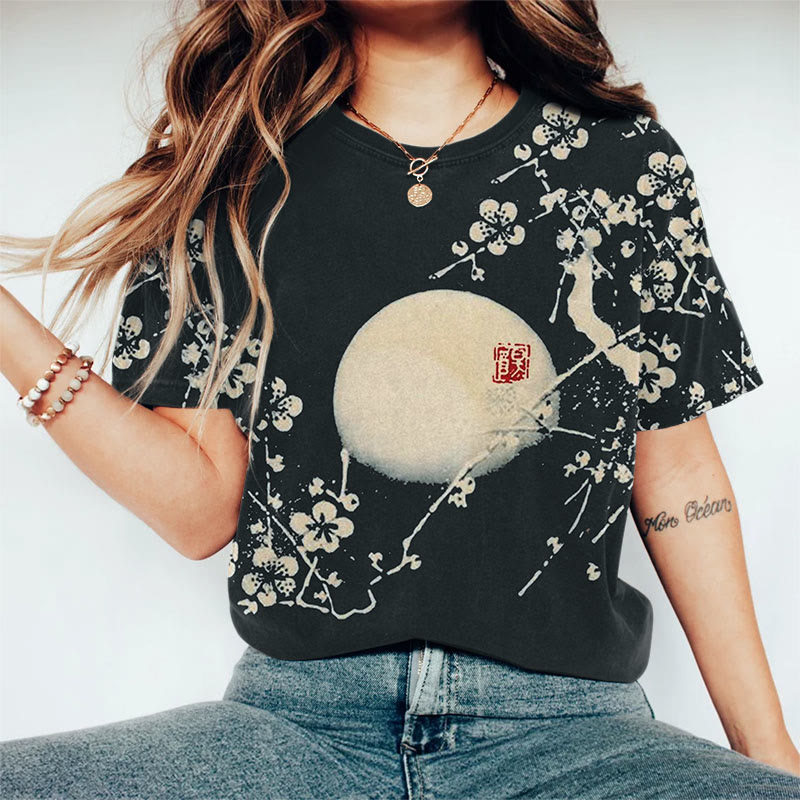 Print Casaul T-Shirt - Black - US44-46(8XL) - image 1