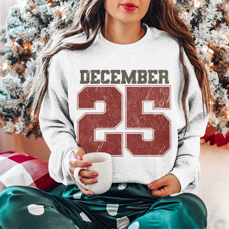 Unisex December 25 Christmas Print Sweatshirt - image 1