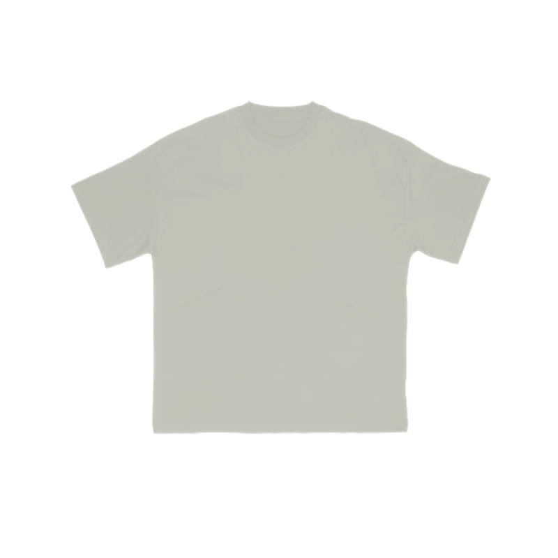 100% Cotton Solid Color Round Neck Casual Short Sleeves T-shirt - Warm Grey - 2XL - image 13