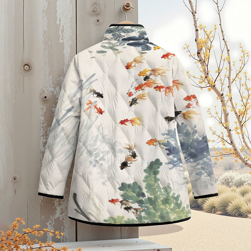 Watercolor Goldfish Art Print Outerwear Jackets - image 2