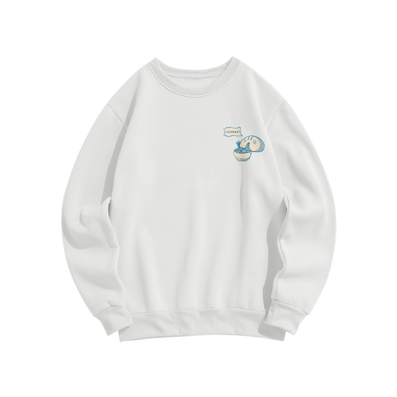 Unisex Ramen Gobbler Print Long Sleeve Crew Neck Sweatshirt - image 5