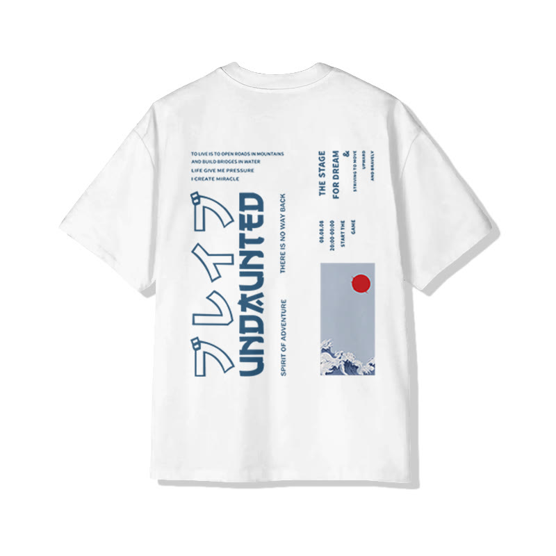 Unisex Undaunted Print  Short Sleeve Crew Neck T-Shirt - image 1