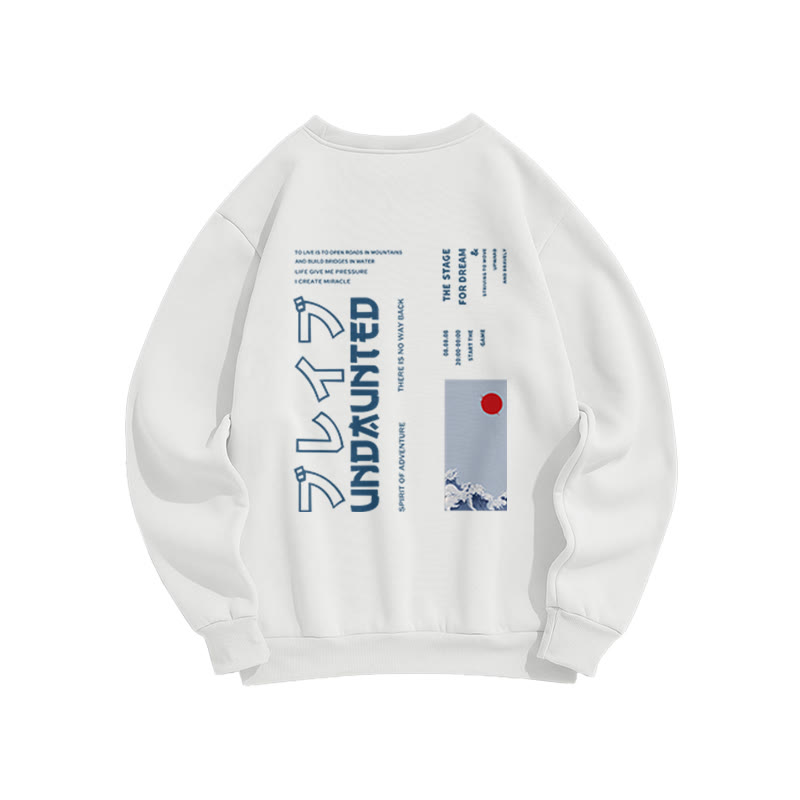 Unisex Undaunted Print Long Sleeved Crew Neck Sweatshirt - image 1
