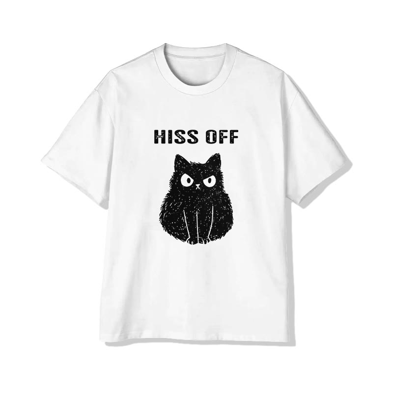 Unisex Hiss Off Short Sleeve Crew Neck T-shirt - White - 2XL - image 1