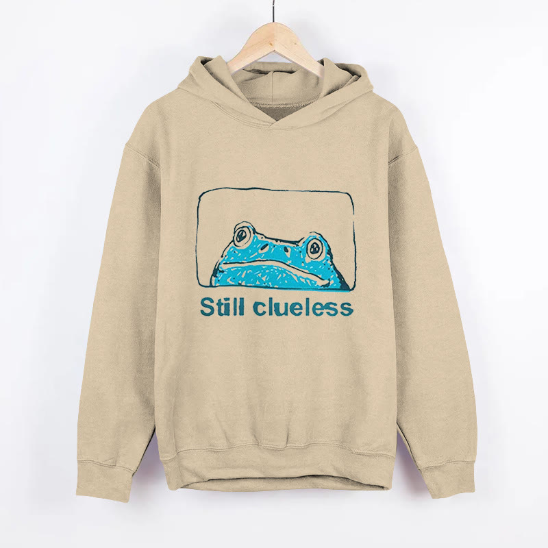 Unisex Frog Pattern Long Sleeved Hoodie - Apricot - US44-46(8XL) - image 3