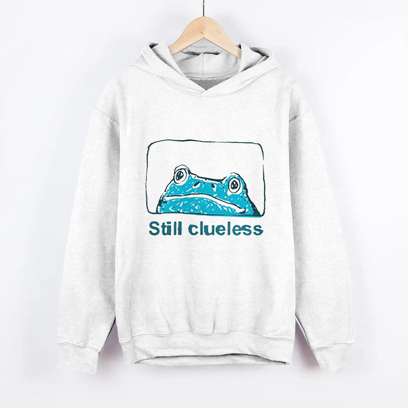 Unisex Frog Pattern Long Sleeved Hoodie - White - US44-46(8XL) - image 1