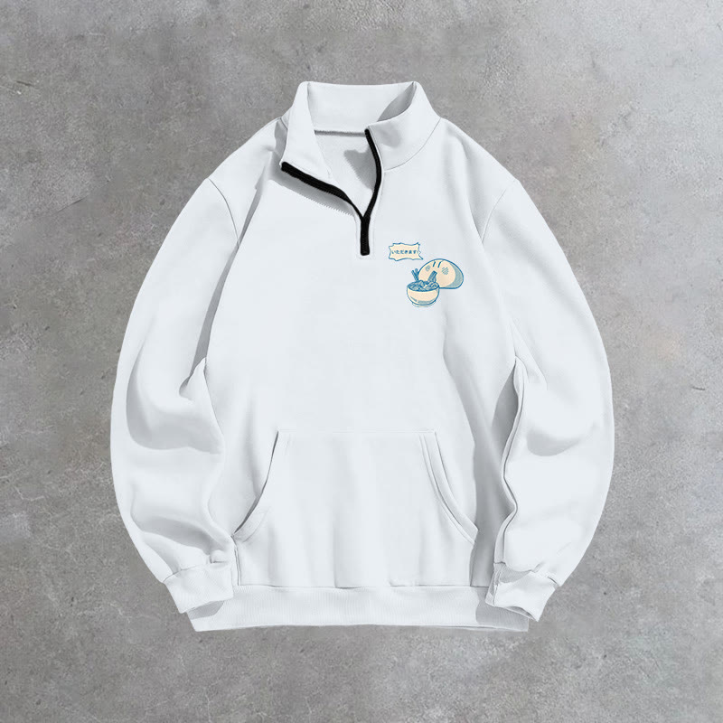 Unisex Ramen Lover Printed Print Zip Sweatshirt - image 8