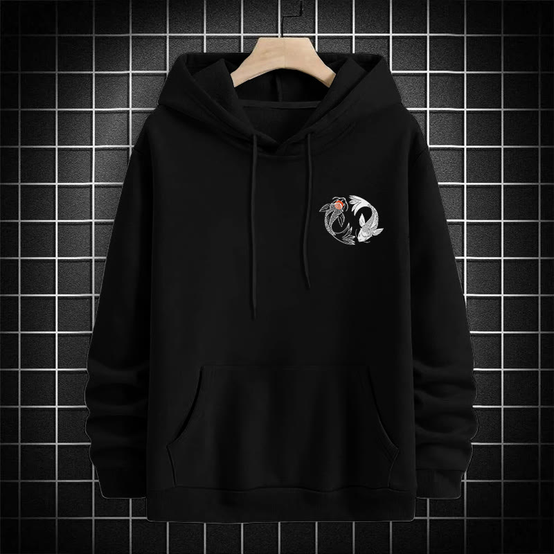  Men's Japanese Koi Patterns Print Hoodie - image 2