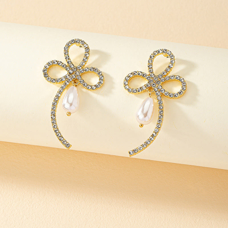 St. Patrick's Day Shamrock Pearl Personalized Earrings - image 2
