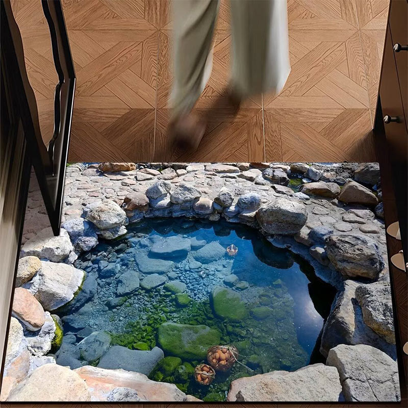 3D Visual Effect Landscape Wear-resistant And Stain-resistant Bath Mat - 9 - 60*90cm - image 1