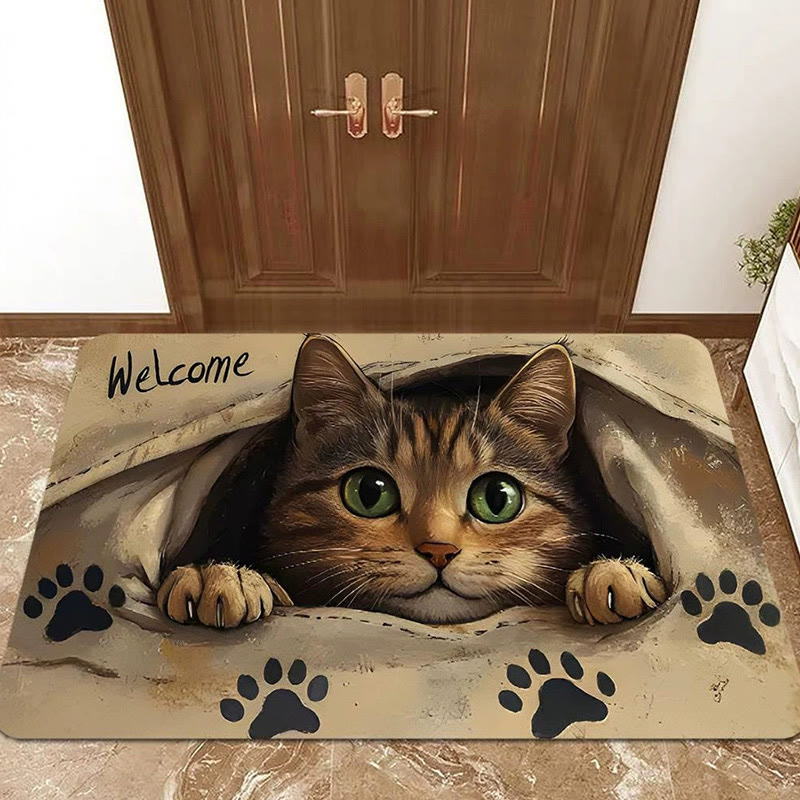 3D Visual American Cat Series Printed Easy-to-care Stain-resistant And Wear-resistant Door Mat - 1 - 60*90cm - image 1
