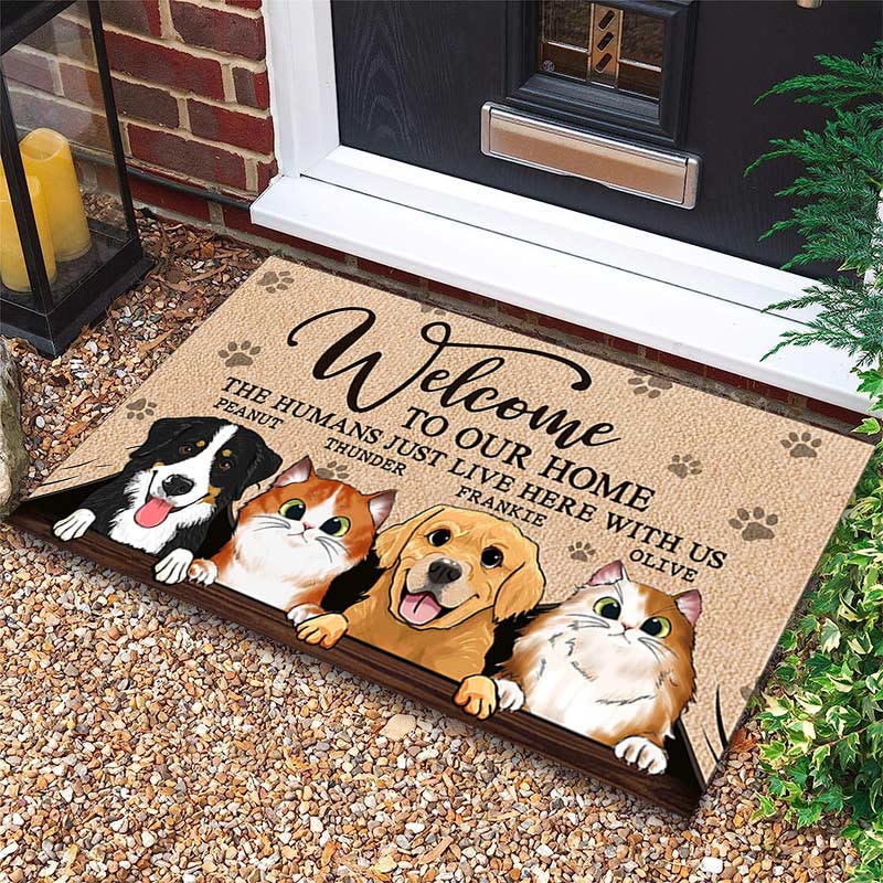 Fun Cat And Dog Text Anti-slip And Wear-resistant Floor Mat - 2 - 60*90cm - image 2