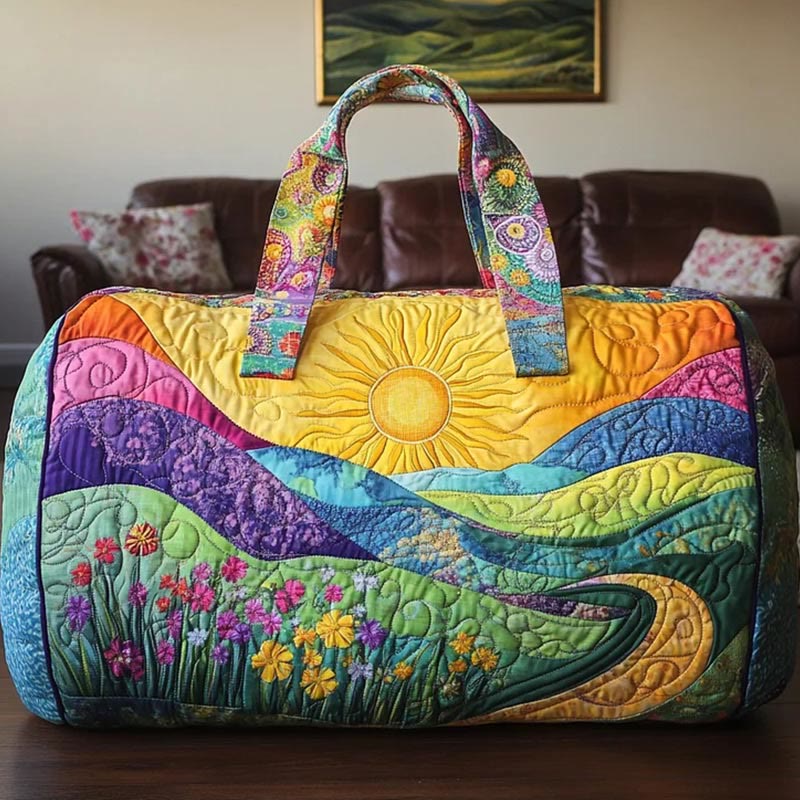 Hippie Floral Quilted Travel Bag - Multicolor - one size - image 1