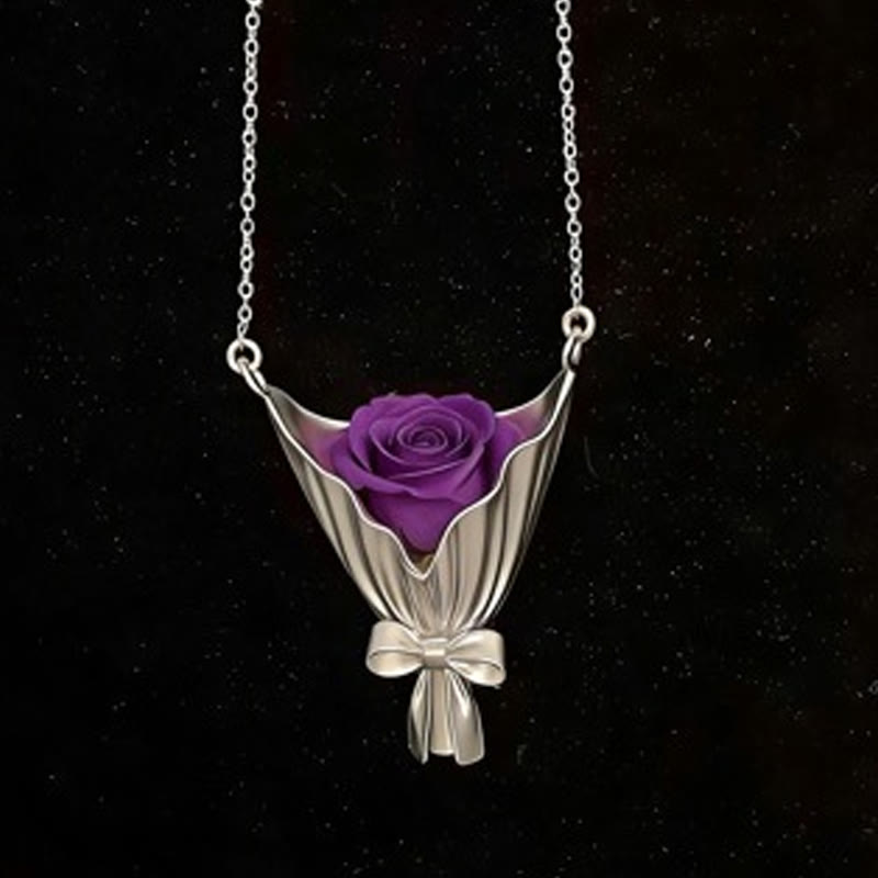 Elegant Wearable Flower Bouquet Clip Necklace - image 2