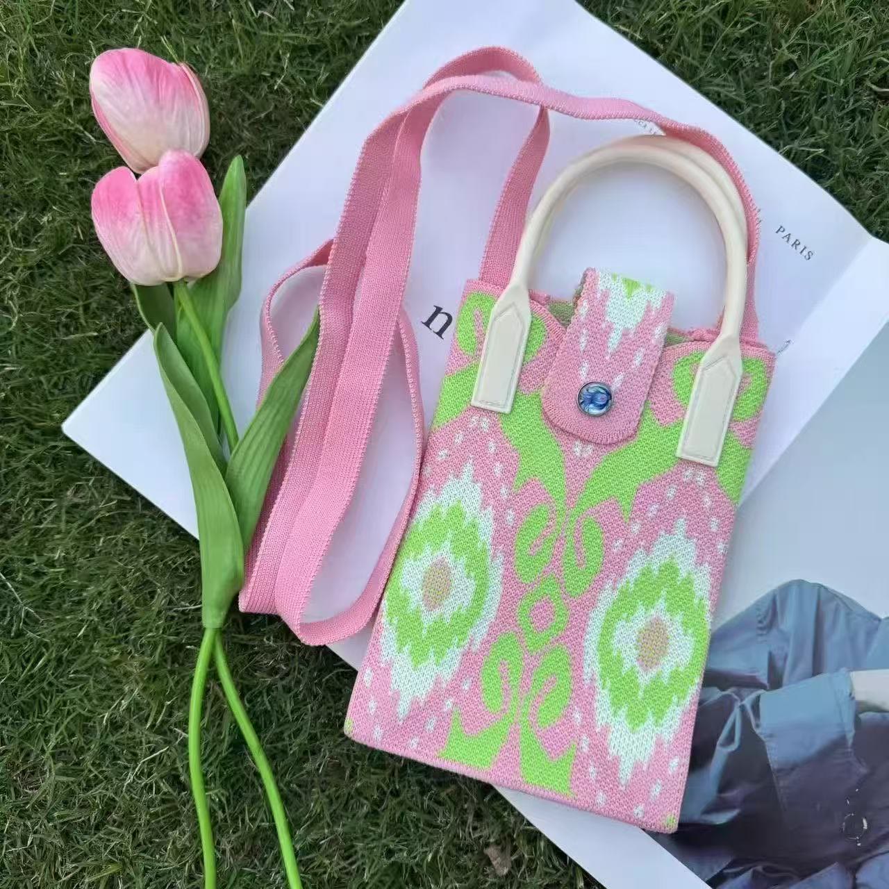 Boho Ethnic Patterns Knitted Crossbody Bag - 2 - 18*4.5*12cm - image 3