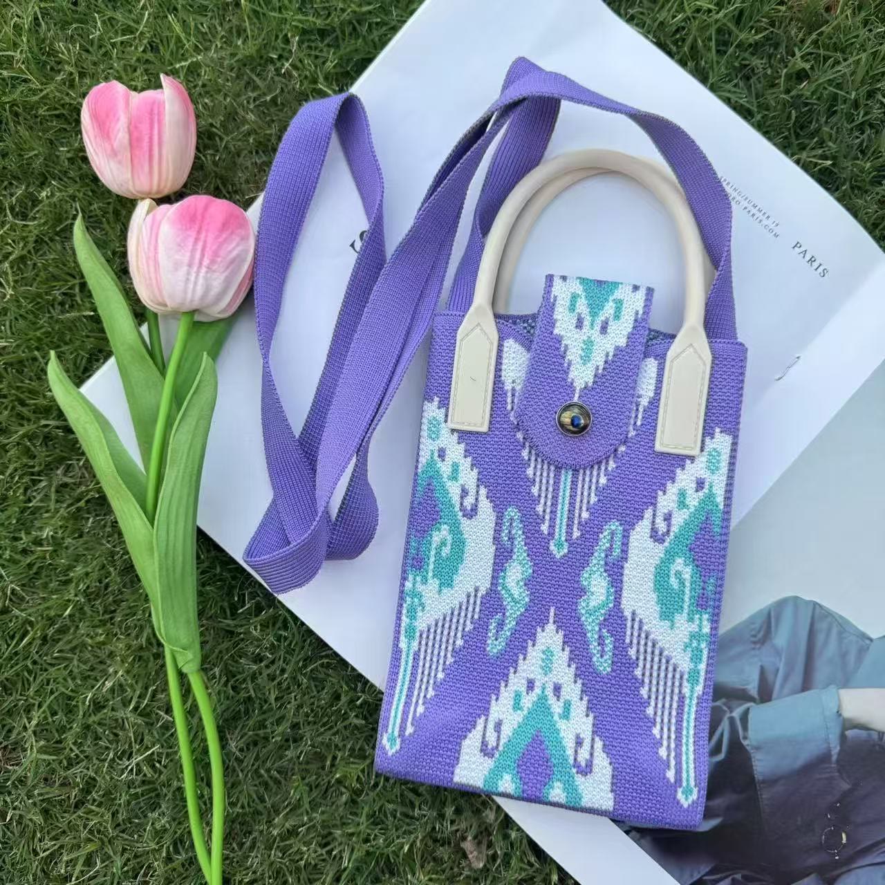 Boho Ethnic Patterns Knitted Crossbody Bag - 8 - 18*4.5*12cm - image 9