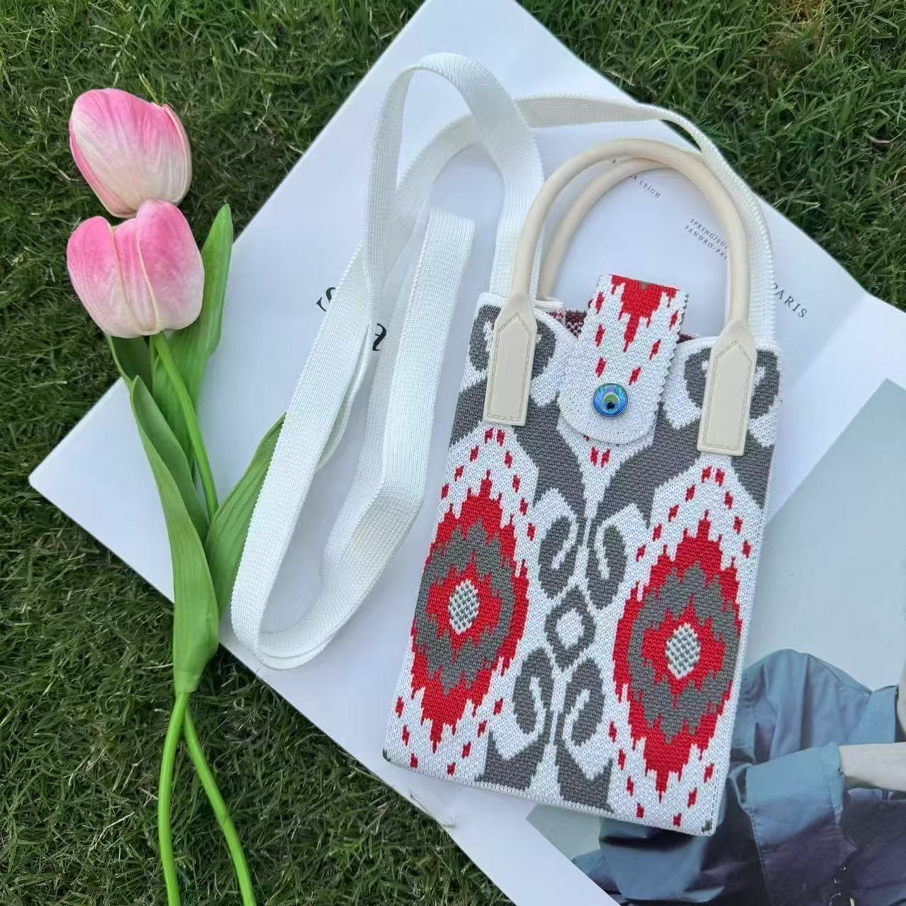 Boho Ethnic Patterns Knitted Crossbody Bag - 9 - 18*4.5*12cm - image 10