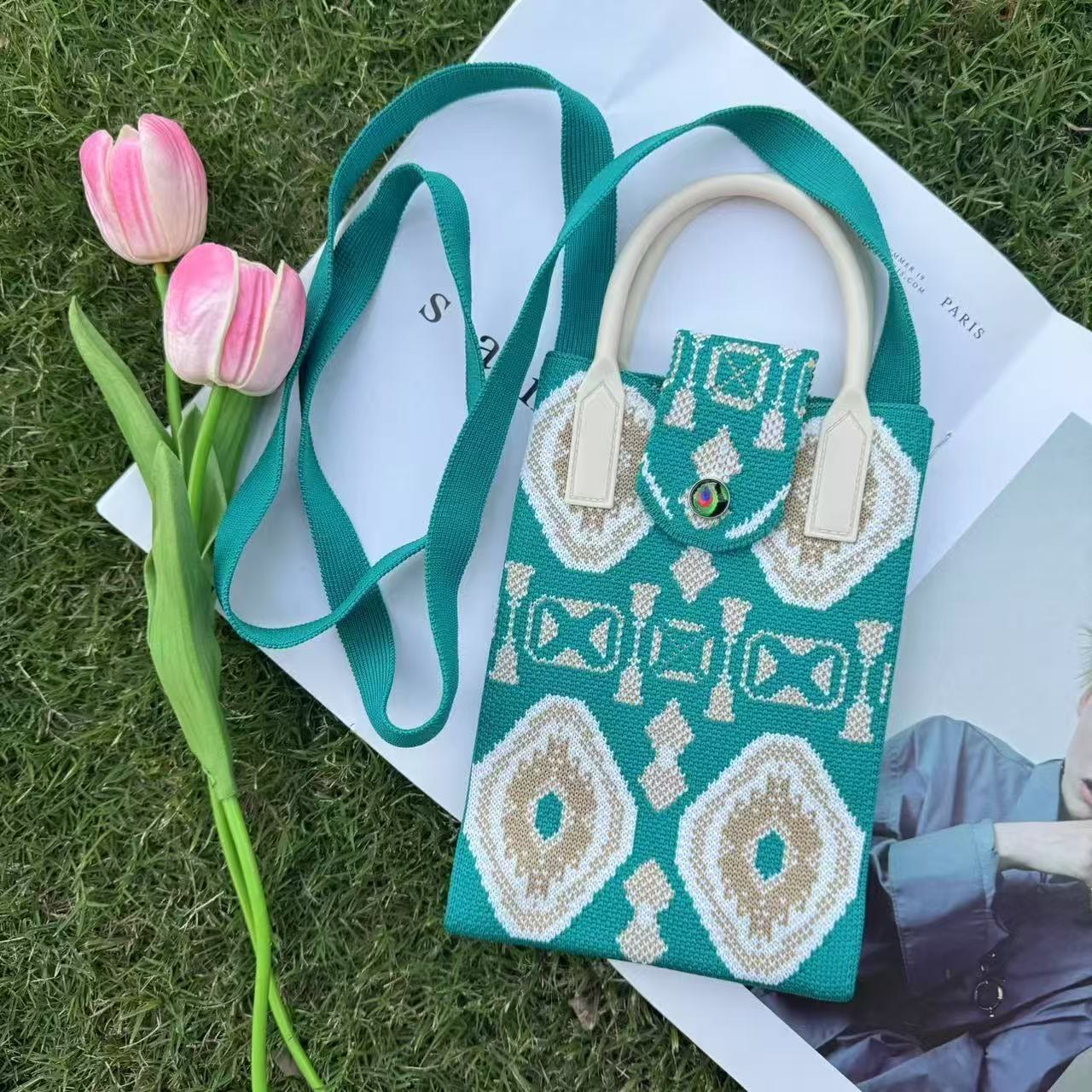 Boho Ethnic Patterns Knitted Crossbody Bag - 10 - 18*4.5*12cm - image 11