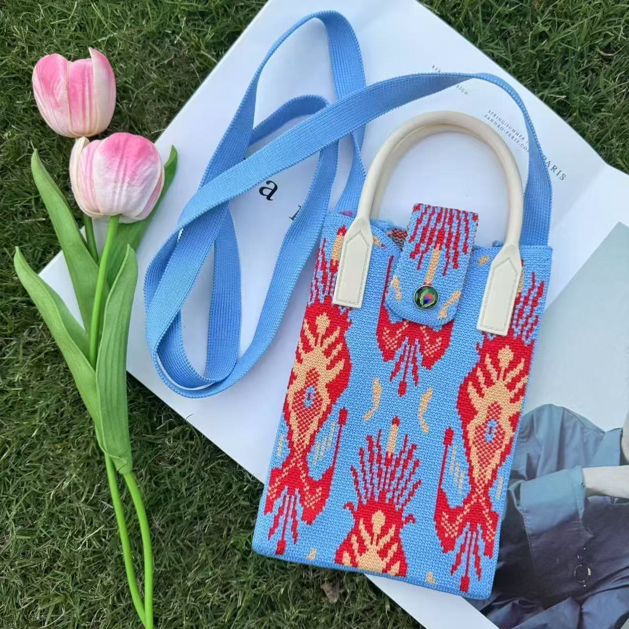 Boho Ethnic Patterns Knitted Crossbody Bag - 15 - 18*4.5*12cm - image 16