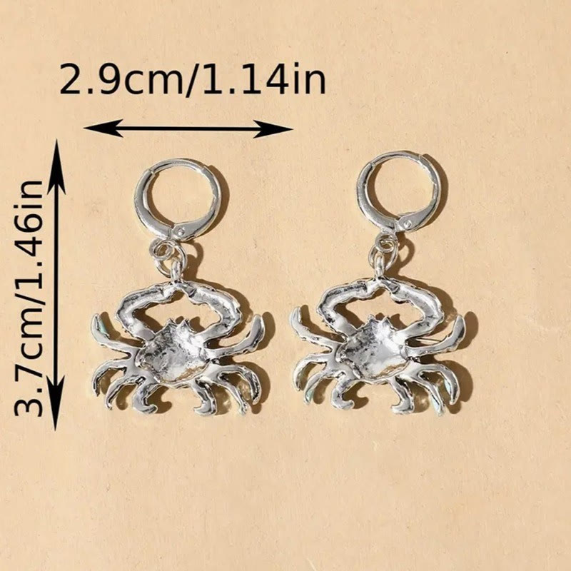 Hawaii Beach Crab Drip-oil Earrings - image 3