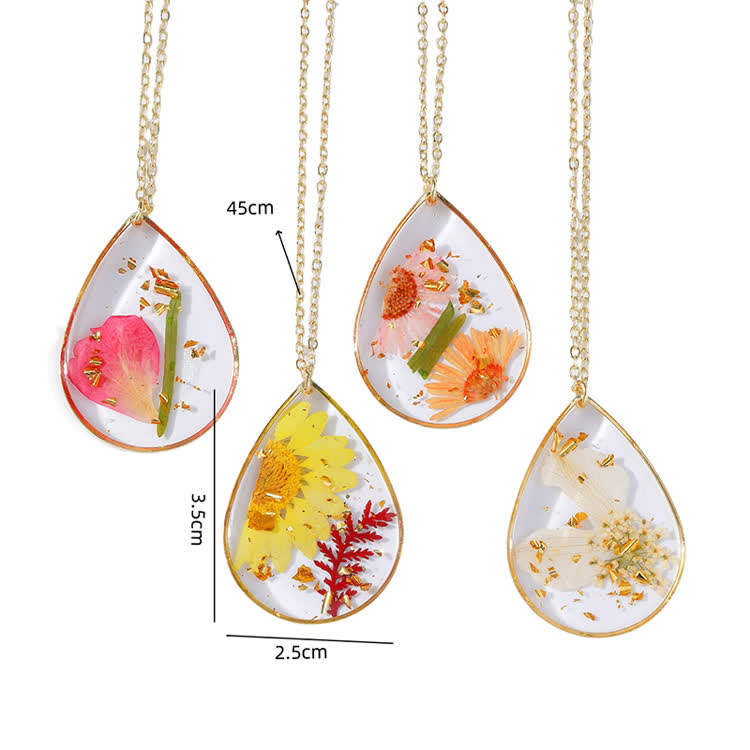 Alzheimer's Forget-me-not Birth Month Flowers Resin Preserved Flower Necklace - image 15