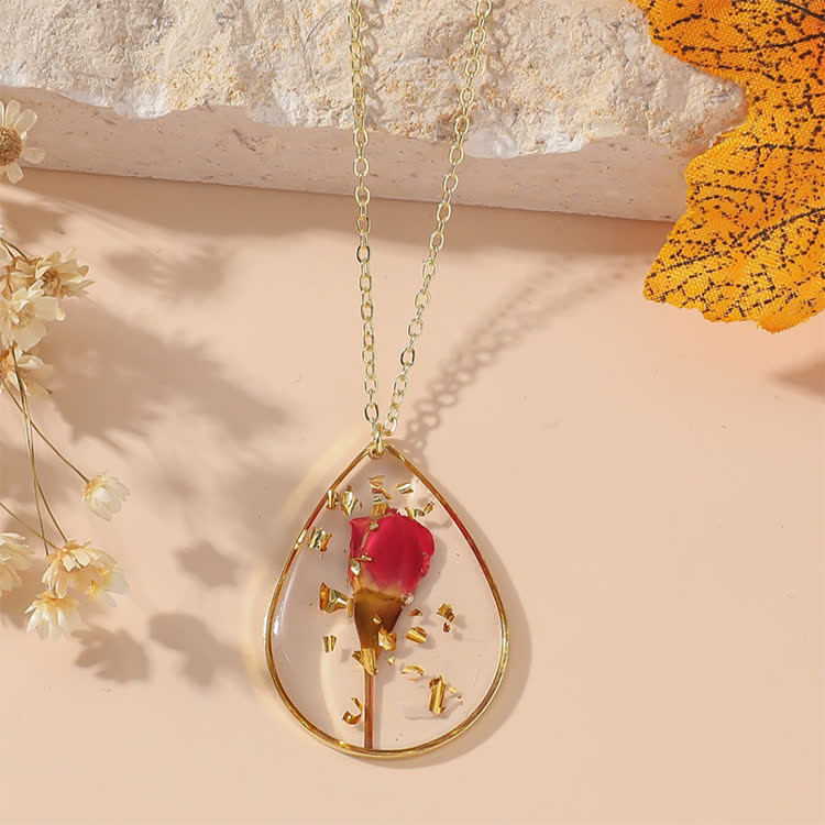 Alzheimer's Forget-me-not Birth Month Flowers Resin Preserved Flower Necklace - 6 - 45cm - image 7