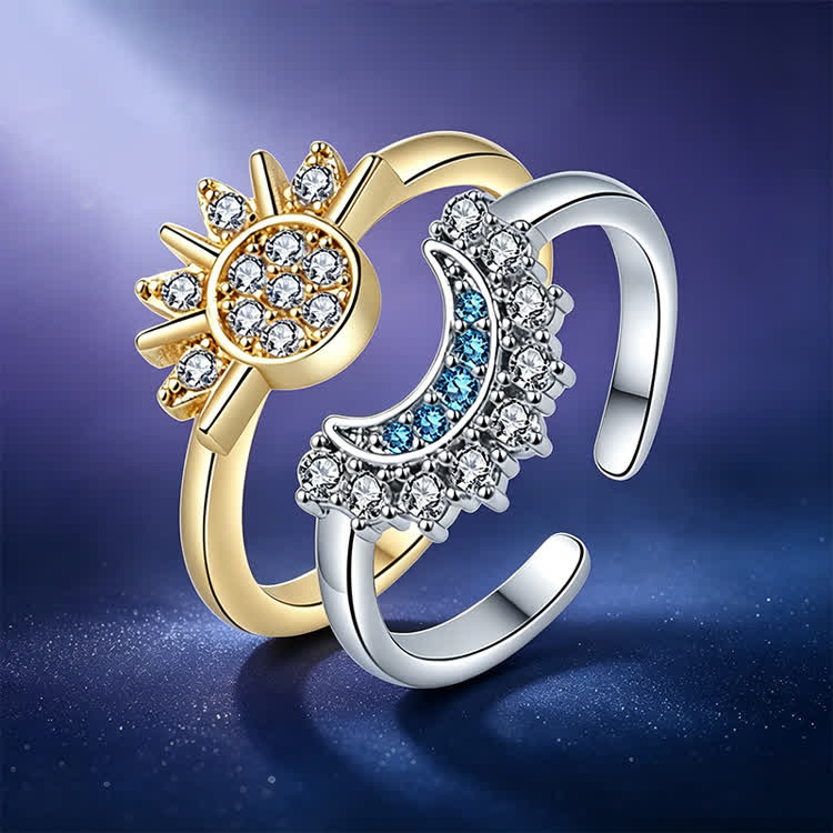 Sun & Moon Destiny Love/friendship Ring - Gold and Silver - image 1