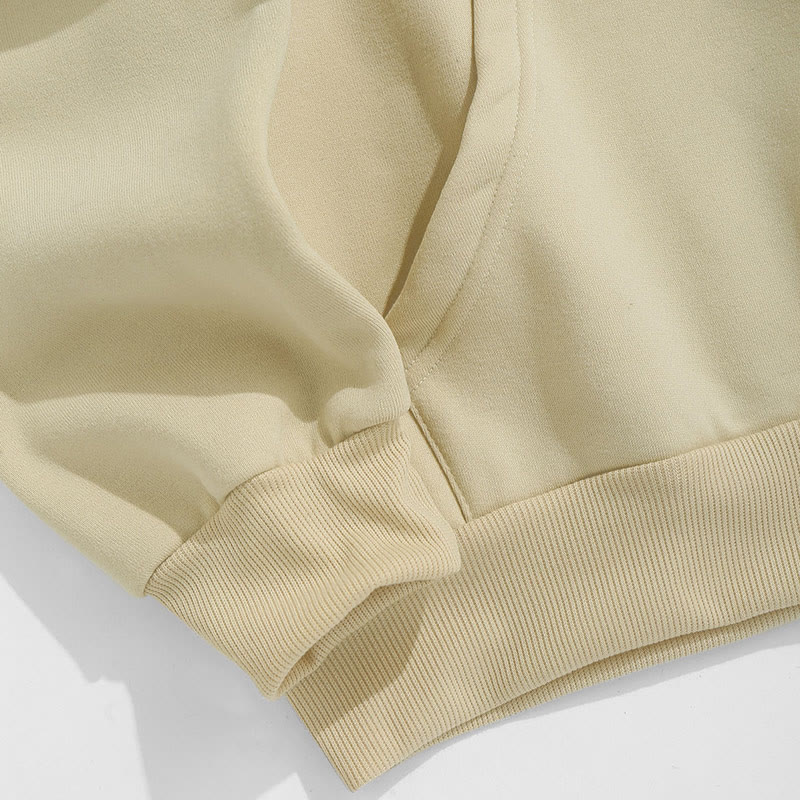 100% Cotton Solid Color Stand Collar Zipper Casual Fleece Sweatshirt - image 5