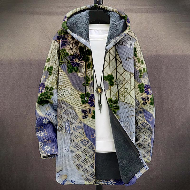 Pastel Garden Symphony Print Unisex Plush Thick Long-sleeved Fleece Jacket Coat - image 2