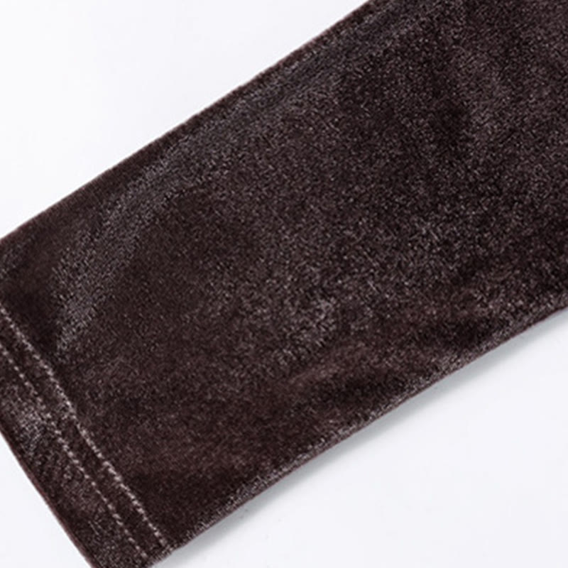 High-neck Solid Color Velvet Long-sleeved T-shirt - image 8