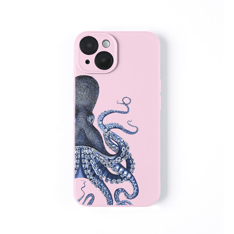 Japanese Art Octopus Print Phone Case - Light Pink - iPhone 16 Pro Max - image 4