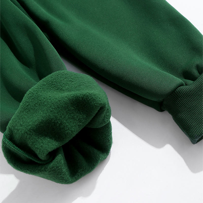 100% Cotton Solid Color Leggings Casual Fleece Sweatpants - image 5