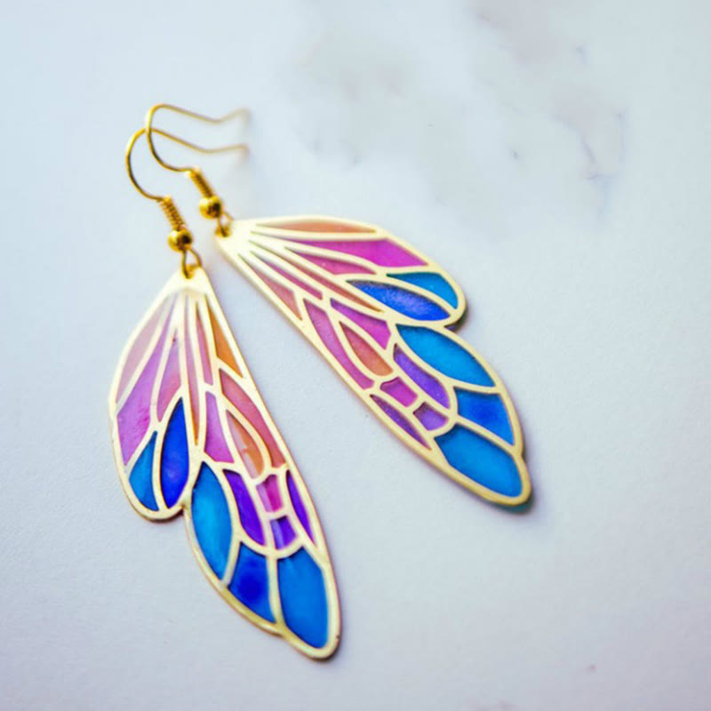 Women's Fantasy Gradient Butterfly Wings Earrings - image 3