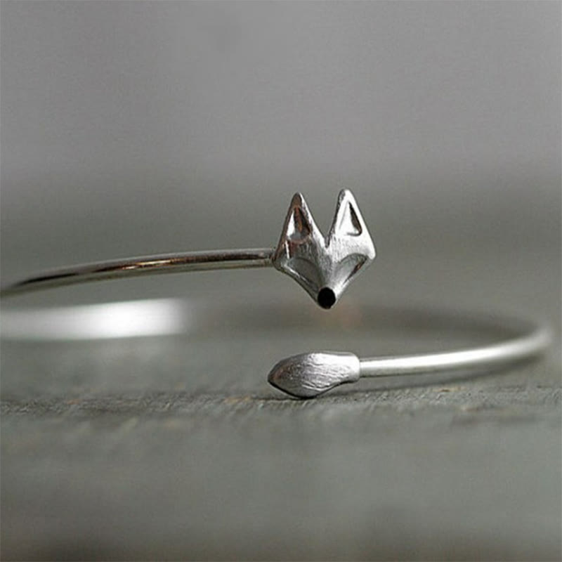 Women's Vintage Fox Head Bracelet - Silver - one size - image 5