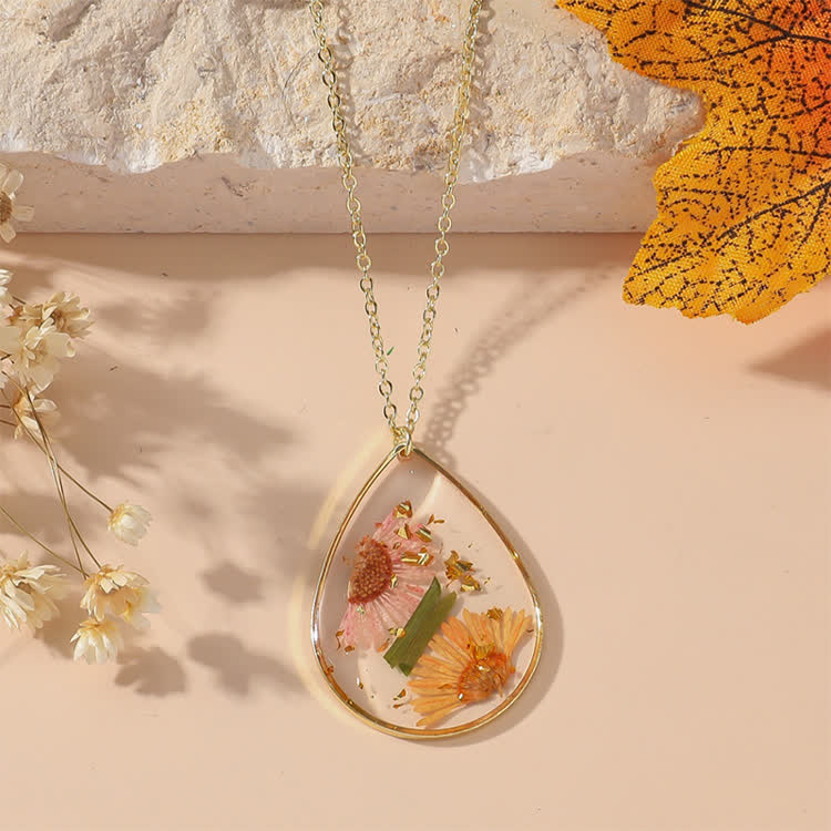 Alzheimer's Forget-me-not Birth Month Flowers Resin Preserved Flower Necklace - 11 - 45cm - image 12