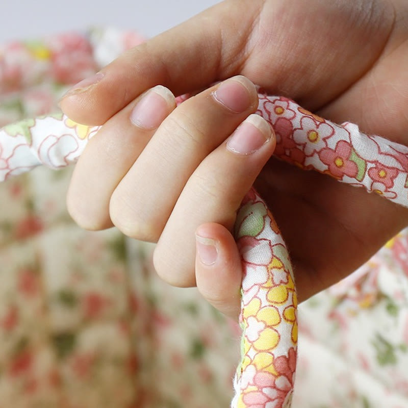 Elegant Floral Pattern Quilted Storage Basket - image 22