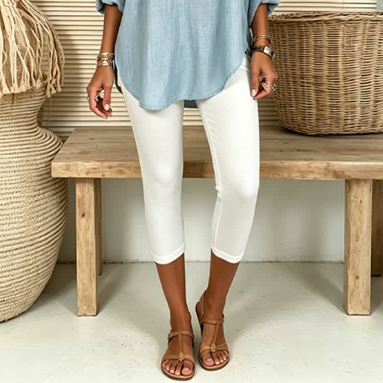 Cozy Solid Capri Leggings - image 15