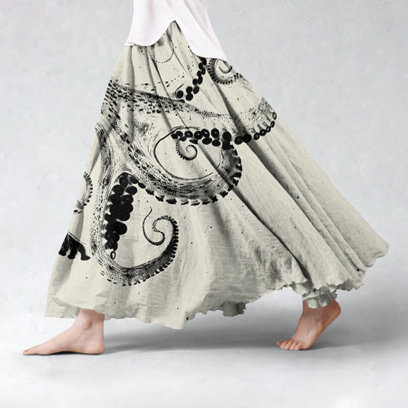 Three-dimensional Creative Octopus Skirt - Apricot - 5XL - image 6