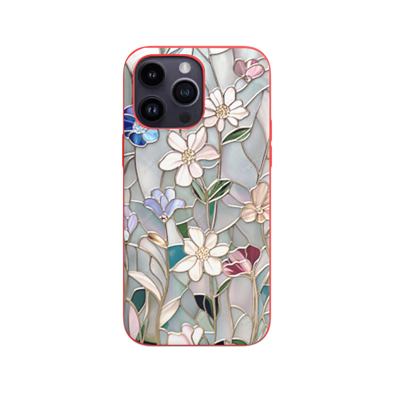 Creative Floral Window Print Large Hole Phone Case - Red - iPhone 16 Pro Max - image 3
