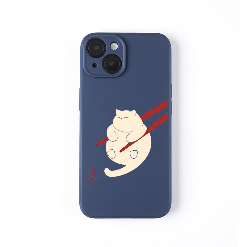 Cat Dumpling Art Print Phone Case - Dark Blue - iPhone 16 Pro Max - image 5