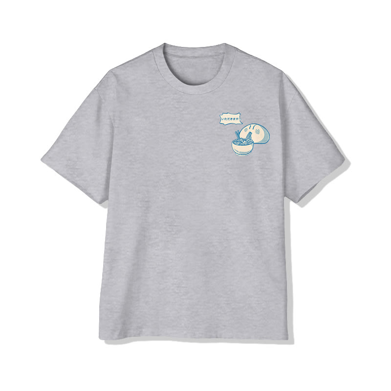 Unisex Ramen Lover Printed Short Sleeve Crew Neck T-Shirt - image 6