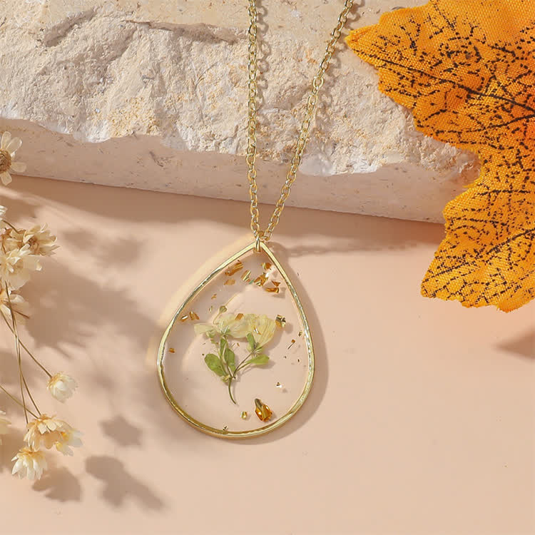 Alzheimer's Forget-me-not Birth Month Flowers Resin Preserved Flower Necklace - 5 - 45cm - image 6